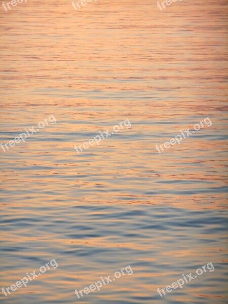 Water Surface Sea Evening Free Photos