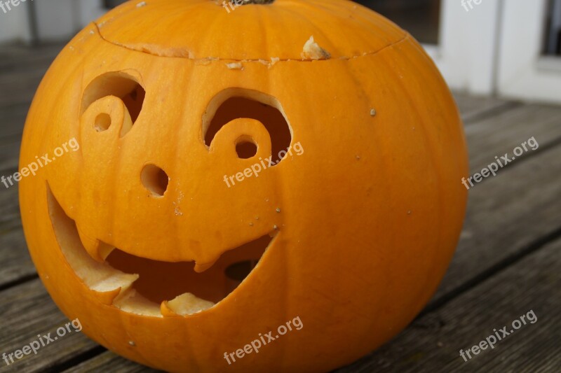 Pumpkin Pumpkin Face Halloween Face Autumn