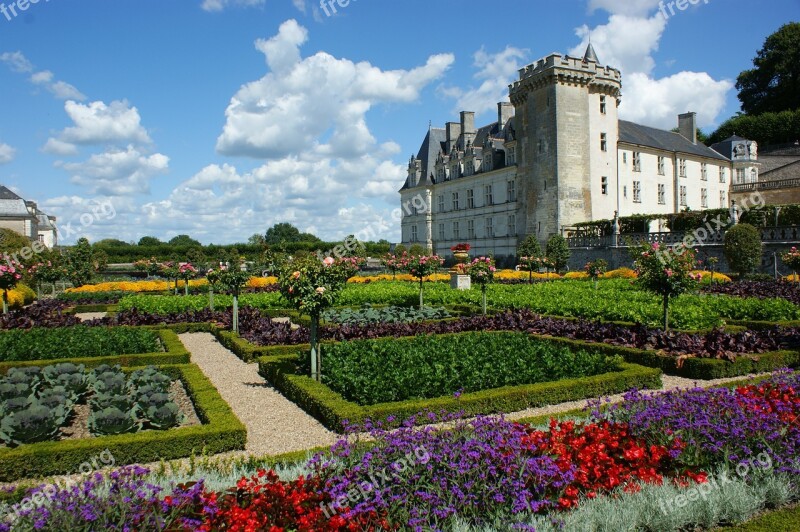 Castle Villandry Loire Garden French