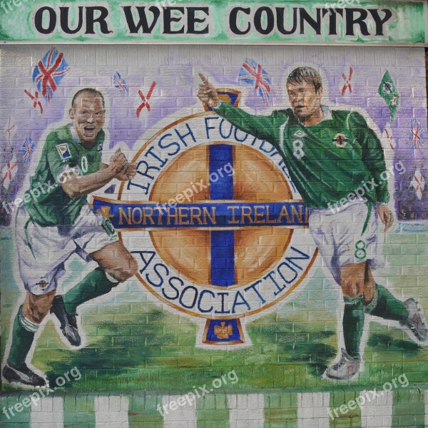 Northern Ireland Football Mural Belfast Free Photos