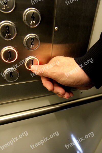 Lift Building Availability Push Hand