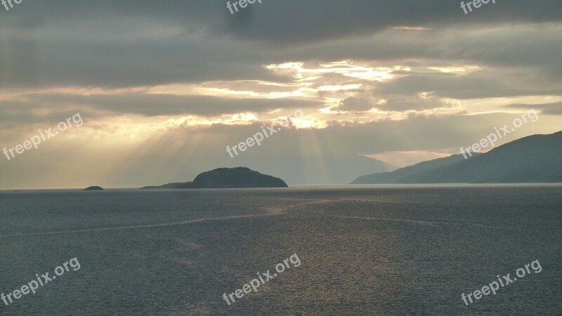 North Cape Norway Sea Sky Sunbeam