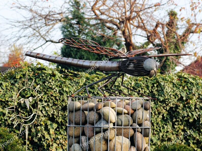 Garden Metal Dragonfly Decoration Artwork