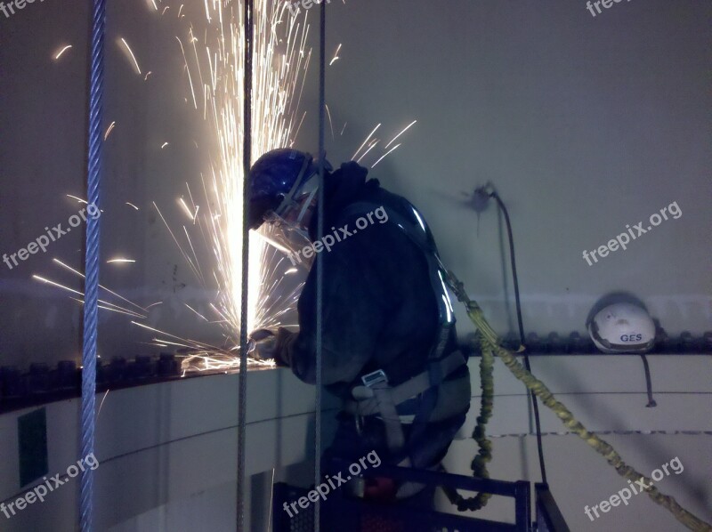 Industry Grinding Sparks Steel Industrial