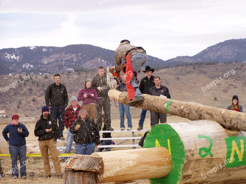 Lumber Jack Olympics Chainsaw Wood Competition Lumber Jack