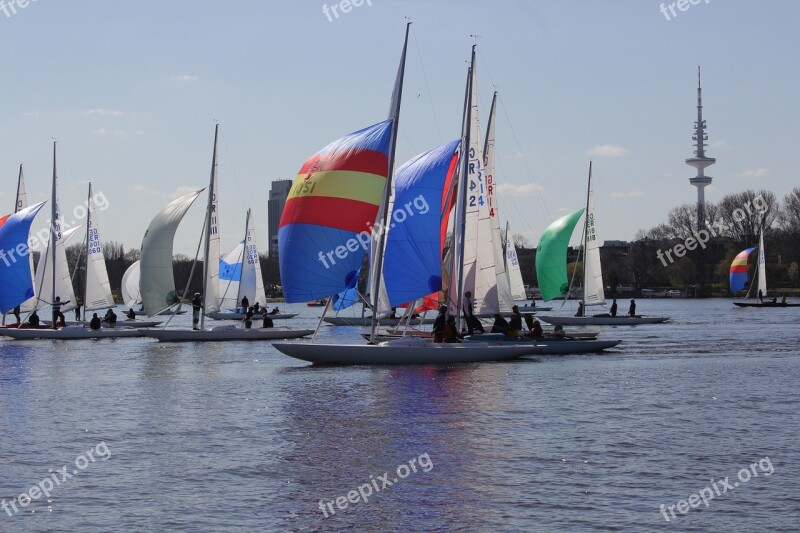 Sailor Hamburg Alster Regatta Sail