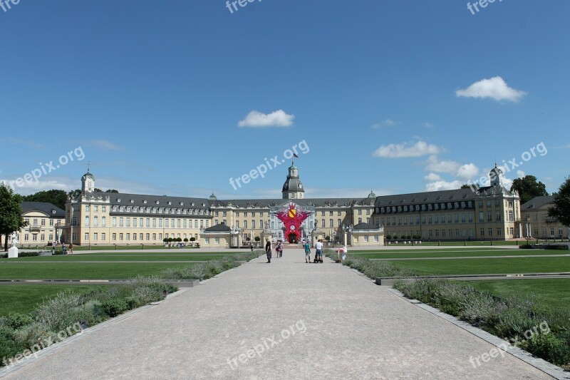 Castle Karlsruhe Overall View Gorgeous Free Photos