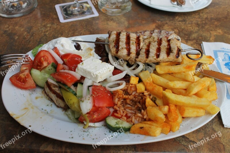 Greek Eat Plate Mixed Grill Meat