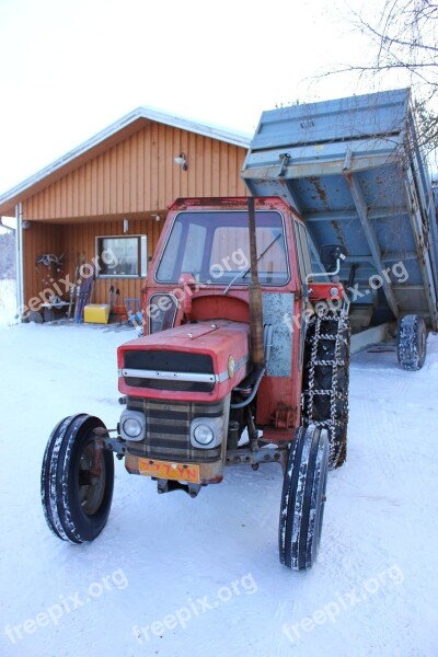 Tractor Countryside Finnish Agriculture Free Photos