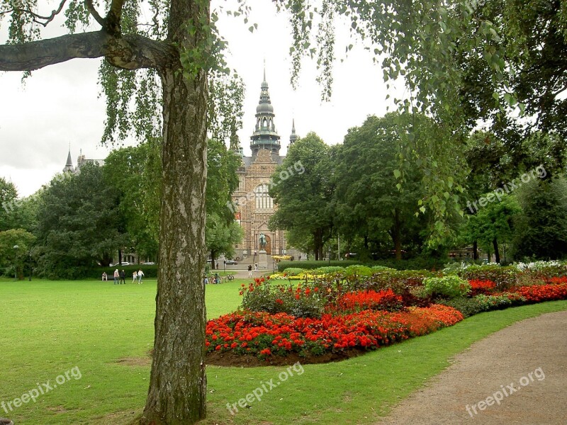 Park Flowers Red Landmark Museum