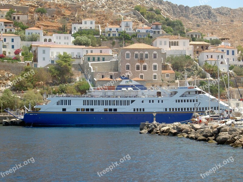 Cruise Ship Sea Mediterranean Island