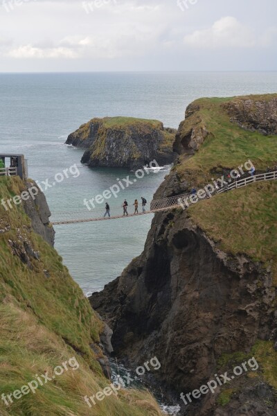 Carrick-a-rede Northern Ireland Nature Rocks Sea