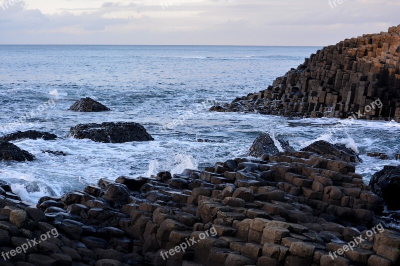 Giant's Causeway Northern Ireland Rocks Rock Formation Nature