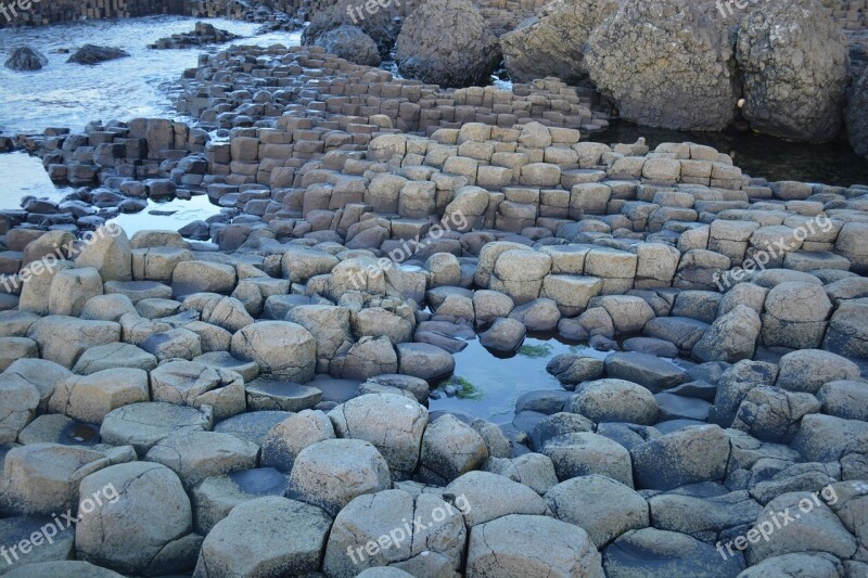 Giant's Causeway Northern Ireland Rocks Rock Formation Nature