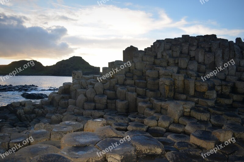 Giant's Causeway Northern Ireland Rocks Rock Formation Nature