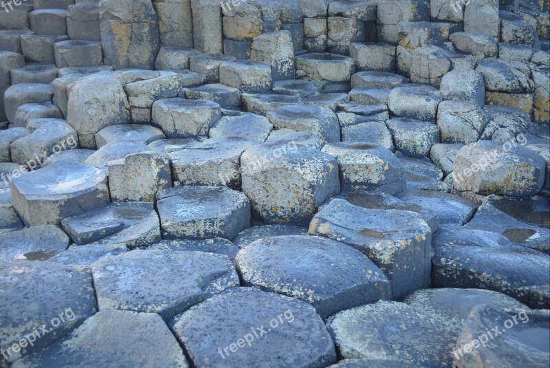 Giant's Causeway Northern Ireland Rocks Rock Formation Nature