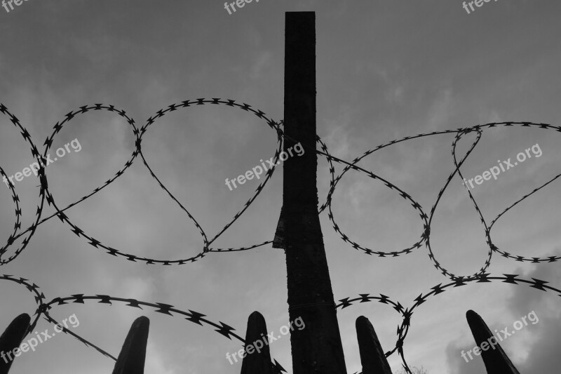 Barbed Wire Fence Secretion Free Photos