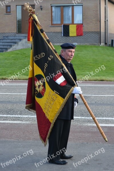 War Warrior Old Warrior Man Belgian Flag War Memorial