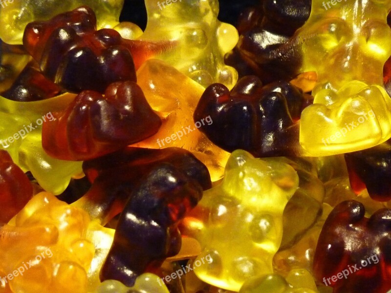 Gummibärchen Gummi Bears Fruit Jelly Sweetness Nibble