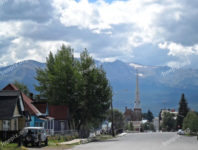 Mountains Street Travel Colorado Clouds