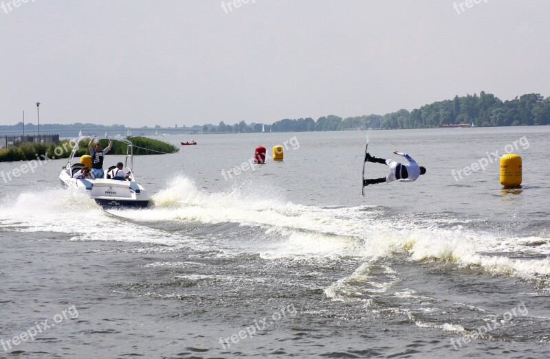 Water Skier Boat Skiing Summer Speed