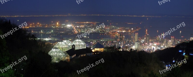 Kobe Night View Japan Cityscape