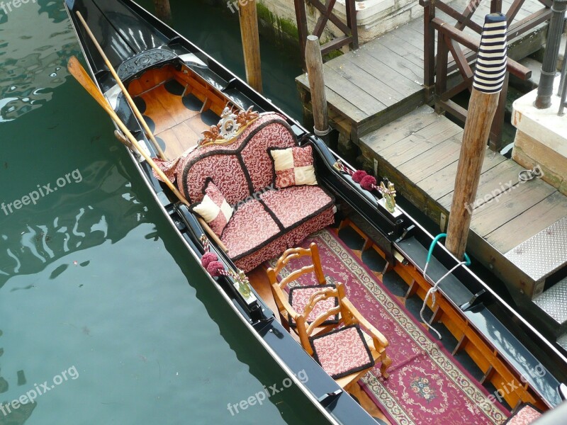 Gondola Venice Canal Boat Europe