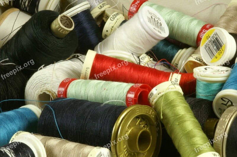 Thread Rolls Colors Mixed Cotton