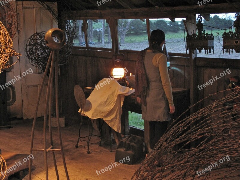 Artist's Workshop Studio Rustic Interior Windows