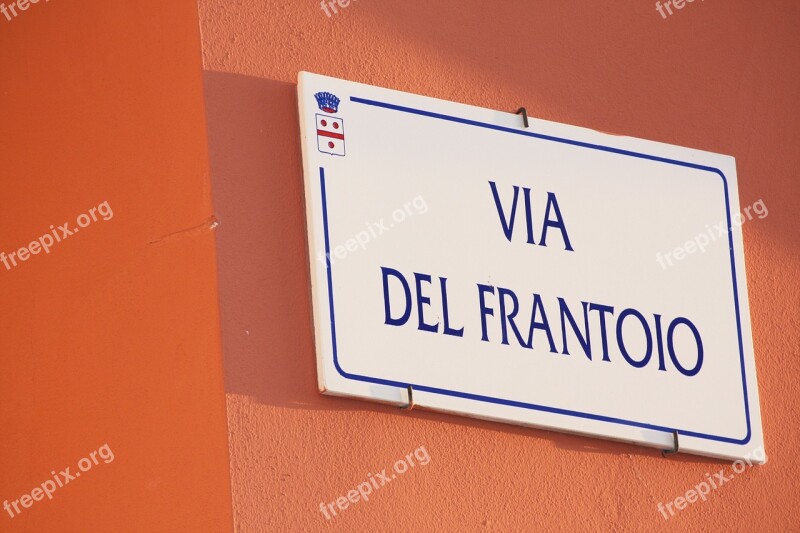 Italy Rome Street Sign Wall Free Photos