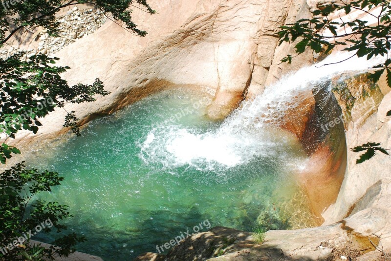 Summer Mt Seoraksan Waterfall Water Landscape