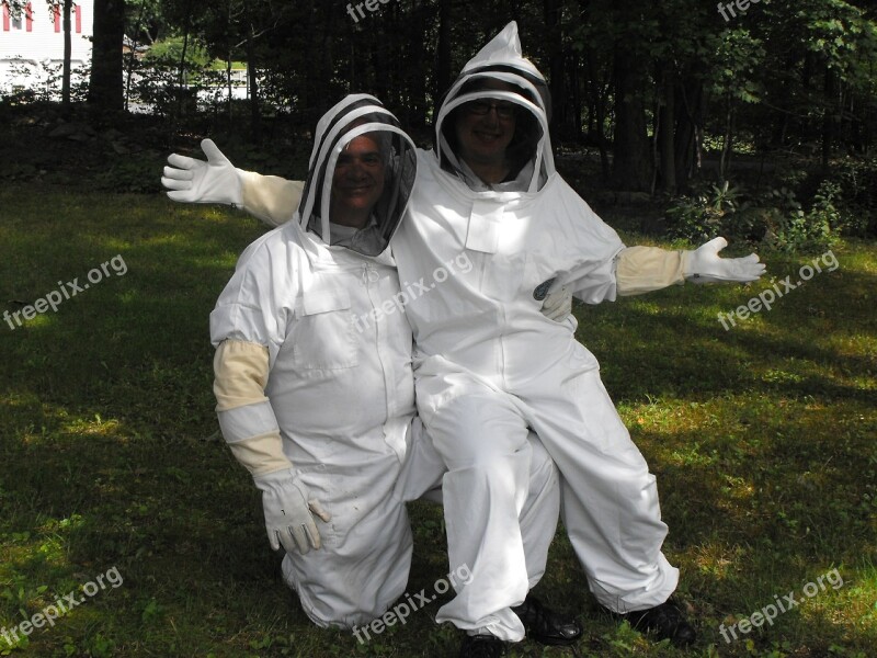 Beekeepers Beekeeping Togetherness Protective Suit Man