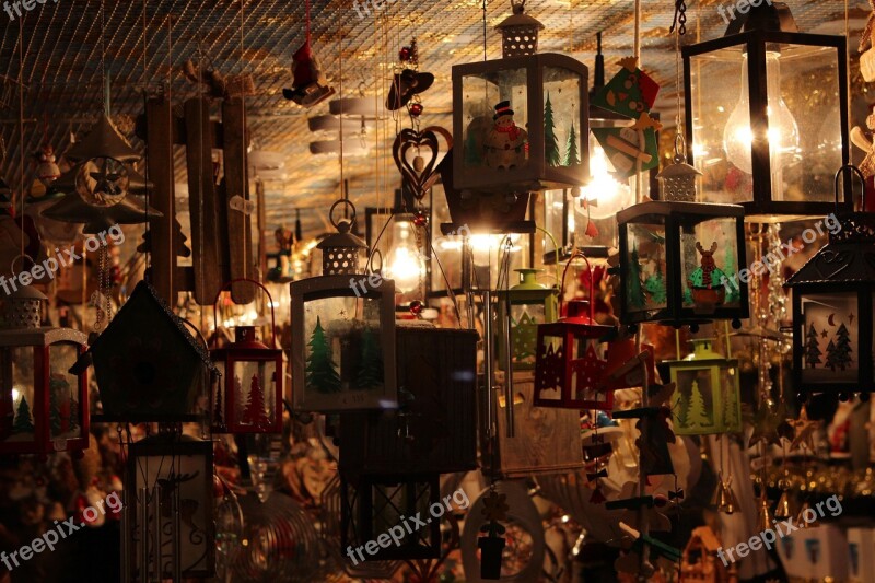 Lanterns Lamps Sale Christmas Market Christmas Decoration