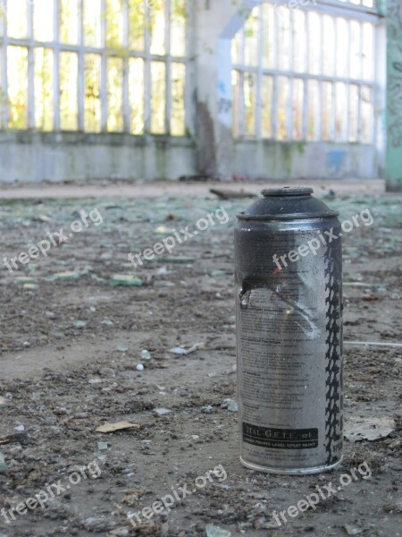 Spray Can Graffiti Shard Dirt Debris