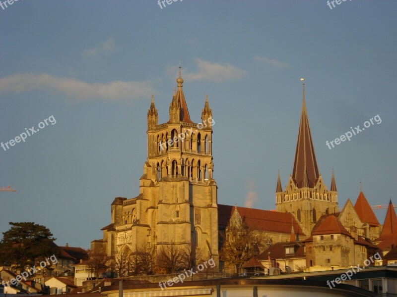 Lausanne Cathedral Church Switzerland Bell Tower