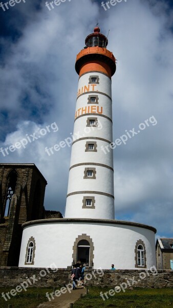 Lighthouse Maritime Phare De Saint-mathieu St Mathieu Sea