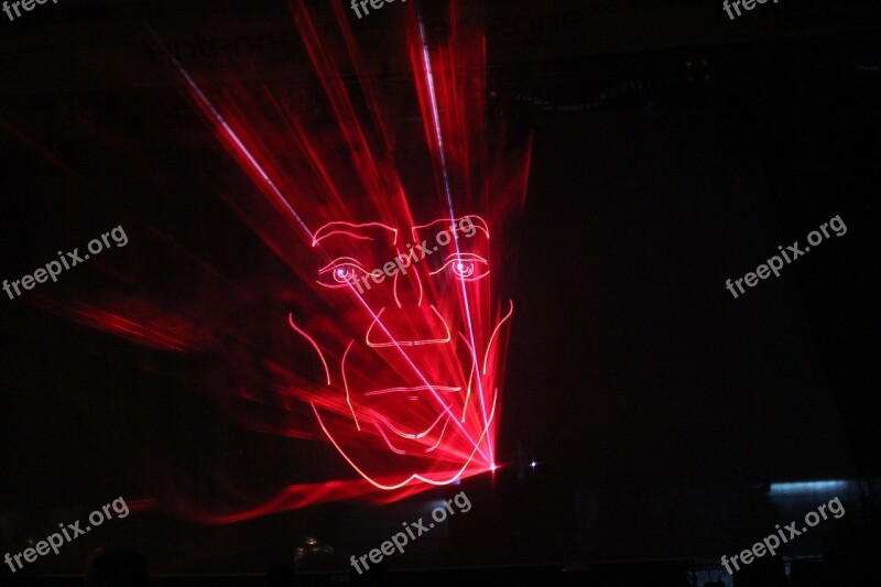 Lasershow Face Red Laser Cottbus