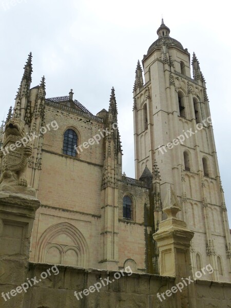 Segovia Cathedral Spain Historic Center Castile