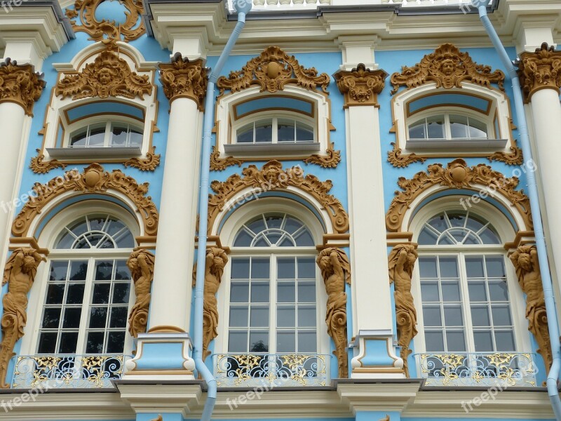 Catherine's Palace St Petersburg Russia Tourism Facade