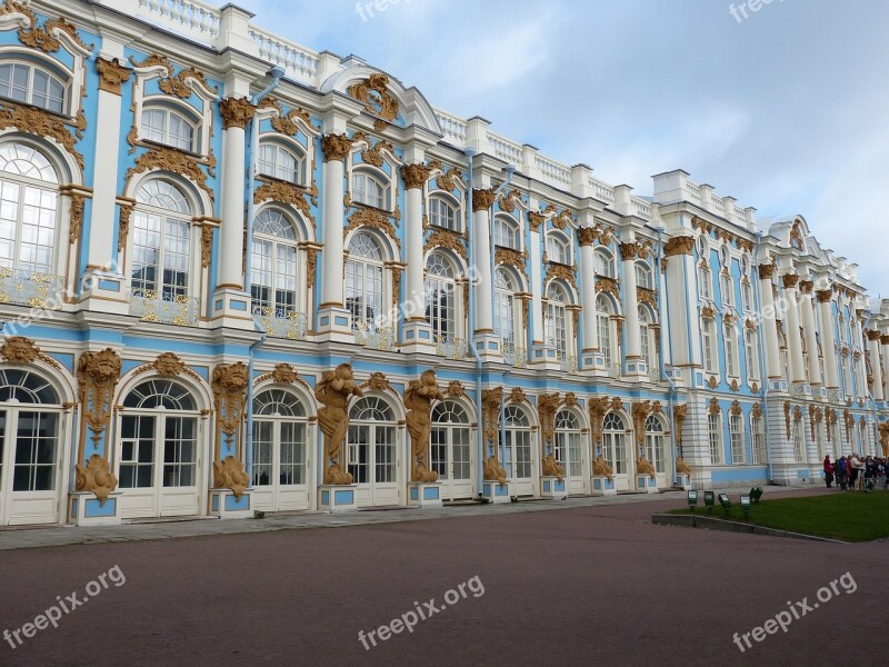 Catherine's Palace St Petersburg Russia Tourism Facade