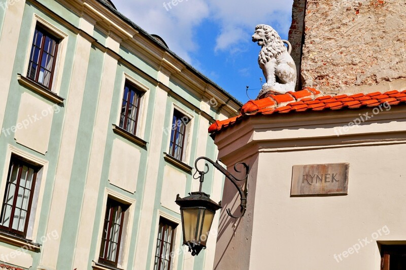 Lublin Poland Lion Building Old