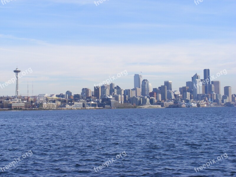 Seattle Water City Skyline Cityscape