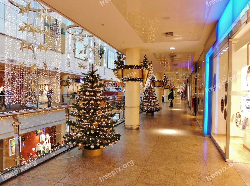 Shopping Center Floor Christmas Decorations Christmas Free Photos