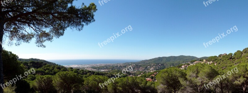 Panoramic Cabrils Maresme Barcelona Sea