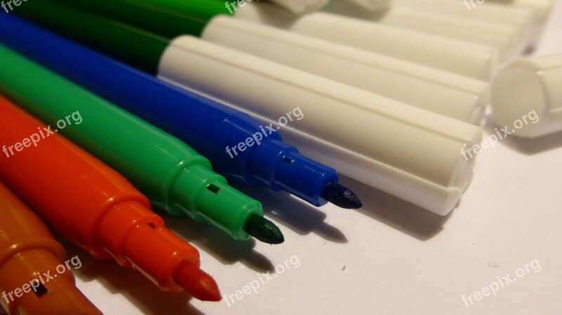 Felt Tip Pens Color Colorful Stationery Pens