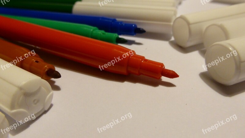 Felt Tip Pens Color Colorful Stationery Pens