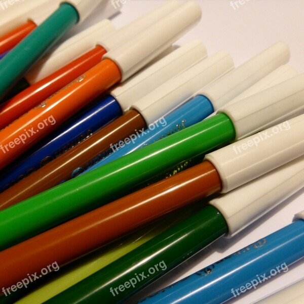 Color Felt Tip Pens Colorful Stationery Pens