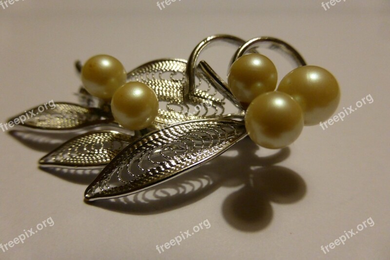 Brooch Jewellery Fashion Jewelry Silver Beads