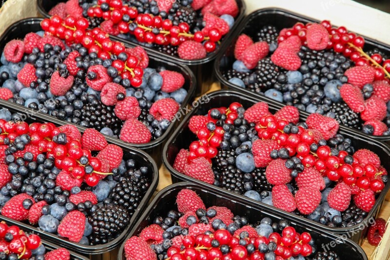 Berries Raspberries Fruits Red Vitamins