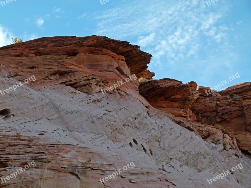 Rock Formation Red Sandstone Natural Nature